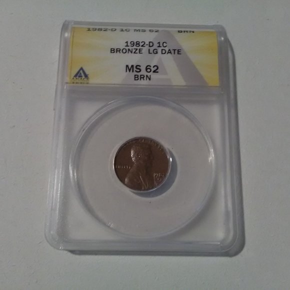 1982 D 1C MS 62 Bronze LG Date - Picture 2 of 5